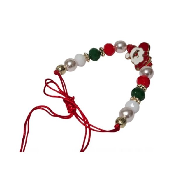 4pcs KC Golden-Plated Elastic Acrylic Bohemian Christmas Beaded Bracelets - NEW - Picture 9 of 13